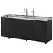 Turbo Air Super Deluxe TCB-4SBD-N Black Beer Dispenser with Club Top and Double Taps Main Thumbnail 1