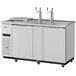 Turbo Air Super Deluxe TCB-3SDD-N6 Stainless Steel Beer Dispenser with Club Top and Double Taps Main Thumbnail 1