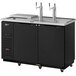 Turbo Air Super Deluxe TCB-2SBD-N6 Black Beer Dispenser with Club Top and Double Taps Main Thumbnail 1