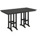A black POLYWOOD bar height table with legs.