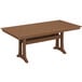 A brown POLYWOOD rectangular table with legs.