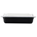 Pactiv Newspring NC8168B 16 oz. Black 5" x 7 1/4" x 1 1/2" VERSAtainer Rectangular Microwavable Container with Lid - 150/Case Main Thumbnail 3