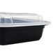 Pactiv Newspring NC8168B 16 oz. Black 5" x 7 1/4" x 1 1/2" VERSAtainer Rectangular Microwavable Container with Lid - 150/Case Main Thumbnail 5
