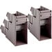 Brown plastic Choice self-serve organizer set with 3 tiers and 6 bins on a grey plastic drawer.