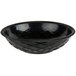 HS Inc. HS1018 9" x 2 1/4" Charcoal Polyethylene Round Weave Basket - 24/Case Main Thumbnail 2
