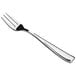 An Acopa Monte Bianco stainless steel oyster fork with a silver handle on a white background.