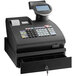 A Royal Alpha black cash register with a dual-station printer and keypad on a counter.