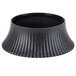 A black polycarbonate bowl with a wavy edge.