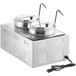 A Galaxy stainless steel electric countertop food warmer with adapter plate and two inset pots.