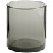 An Acopa Pangea rocks glass with a grey base and white rim.