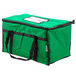 Choice Insulated Food Delivery Bag / Pan Carrier, Green Nylon, 23" x 13" x 15" Main Thumbnail 2