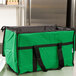 Choice Insulated Food Delivery Bag / Pan Carrier, Green Nylon, 23" x 13" x 15" Main Thumbnail 1