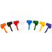 A group of blue Toolflex hooks on a white background.
