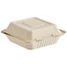 Footprint Bagasse Take-Out Container 8" x 8" x 3" - 200/Case Main Thumbnail 2