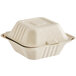 Footprint Bagasse Take-Out Container 6" x 6" x 3" - 500/Case Main Thumbnail 2