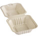 Footprint Bagasse Take-Out Container 6" x 6" x 3" - 500/Case Main Thumbnail 4