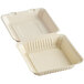 Footprint Bagasse Take-Out Container 9" x 9" x 3" - 200/Case Main Thumbnail 4