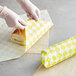Choice 15" x 15" Yellow Check Deli Sandwich Wrap Paper - 4000/Case Main Thumbnail 1
