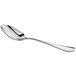 An Acopa Vittoria stainless steel serving spoon with a silver handle and spoon.