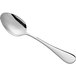 An Acopa Vittoria stainless steel serving spoon with a silver handle.