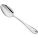 An Acopa Brigitte serving spoon with a silver handle and spoon.