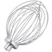 A Hobart stainless steel wire whip attachment for 5 quart bowls.
