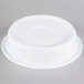 A white plastic bowl with a round lid.