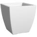 A white square Mayne Kobi planter with a square top.