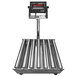 An Optima Legal for Trade Bench Scale with a metal roller top platform.