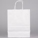 Trim 8" x 4 1/2" x 10 1/4" White Paper Shopping Bag with Handles - 250/Bundle Main Thumbnail 3