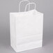 Trim 8" x 4 1/2" x 10 1/4" White Paper Shopping Bag with Handles - 250/Bundle Main Thumbnail 2