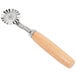 Ateco 1397 Stainless Steel Pastry Cutter with 1 3/8" Fluted Wheel and Wood Handle Main Thumbnail 3