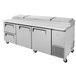 Turbo Air TPR-93SD-D2-N 93" Pizza Prep Table with 2 Doors and 2 Drawers Main Thumbnail 5