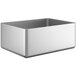 A silver rectangular Regency stainless steel sink bowl.