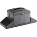 OneUp by Choice Smoke Black Tabletop Interfold Napkin Dispenser with Condiment Caddy Main Thumbnail 2