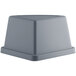 A gray square Lavex corner trash can lid.