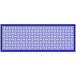 A royal blue rectangular panel with a white square weave pattern.