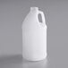 A translucent 1/2 gallon white HDPE jug with a handle.