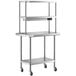 Regency 24" x 36" Expeditor Table with Double Overshelf, Strip Warmer, and 1 Undershelf Main Thumbnail 3