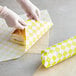 Choice 15" x 15" Yellow Check Deli Sandwich Wrap Paper - 1000/Pack Main Thumbnail 1