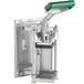 A white Garde heavy-duty wall mount vegetable dicer with metal and green parts.