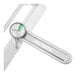 A Frymate temperature gauge with a white, green, and red dial.