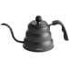A matte black Acopa pour over gooseneck kettle with a handle.