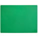 A green rectangular Choice polyethylene cutting board.