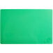 A green rectangular plastic cutting board.