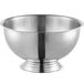 A stainless steel Choice 14 Qt. punch bowl with a stand.