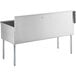 Regency 60" 16-Gauge Stainless Steel Three Compartment Commercial Utility Sink - 20" x 24" x 14" Bowl Main Thumbnail 3