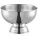 A Choice stainless steel punch bowl with a base.