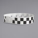 Carnival King Black Checkerboard Disposable Plastic Wristband 5/8" x 10" - 500/Box Main Thumbnail 1