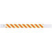 Carnival King Neon Orange Striped Disposable Tyvek® Wristband 3/4" x 10" - 500/Bag Main Thumbnail 1